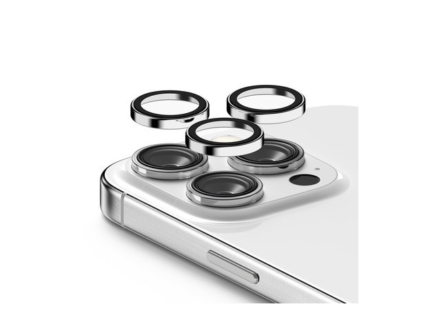 [아이폰16프로 카메라 보호필름] 추천합니다 케이엠디자인 강화유리 메탈링 카메라 렌즈 보호필름 1세트